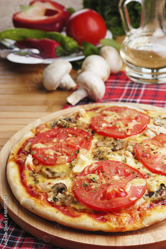 Photo: Pizza with mushrooms Pizza with mushrooms