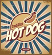 Hot dog vintage sign