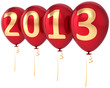 Illustration: 2013 New Year helium balloons party decoration 2013 New Year helium balloons party decoration