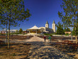 Photo: The altar in the square and church in Medjugorje The altar in the square and church in Medjugorje