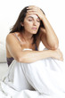Beautiful woman suffering from headache