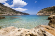 Scenic beach at Rodos island, Greece