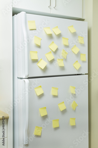 Photo: Refrigerator and reminders Refrigerator and reminders