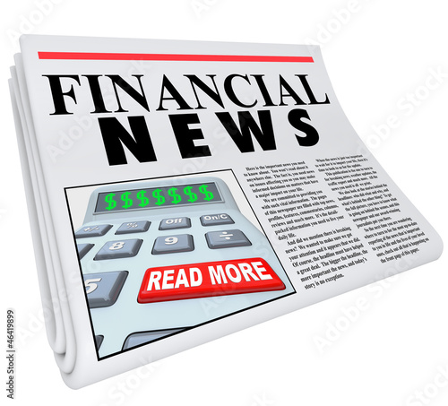 Illustration: Financial News Finance Reporting Newspaper Advice Financial News Finance Reporting Newspaper Advice