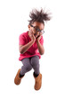 Photo: Portrait of Young African American girl jumping Portrait of Young African American girl jumping