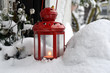 Garten im Winter Schnee Weihnachten
