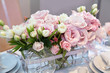 Detail of a wedding dinner setting