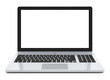 Metal laptop with blank screen