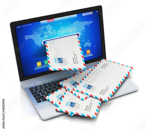 Illustration: Spam and junk mail concept Spam and junk mail concept