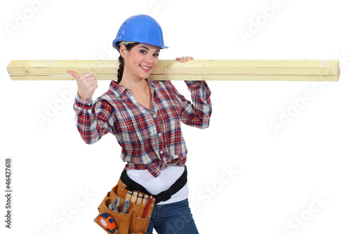 Photo: Woman carpenter Woman carpenter