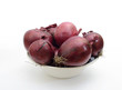 red onion on white