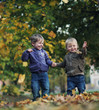 Great fun in autumn park