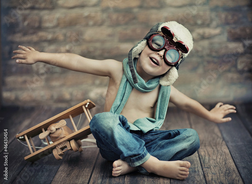 Photo: A small boy playing A small boy playing