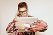 man with tablet _ nk