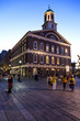 The Faneuil Hall at Night in Boston, MA, USA