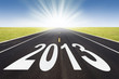 2013, route et soleil