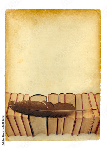 Photo: Old books background Old books background