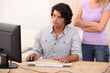 Man repairing computer