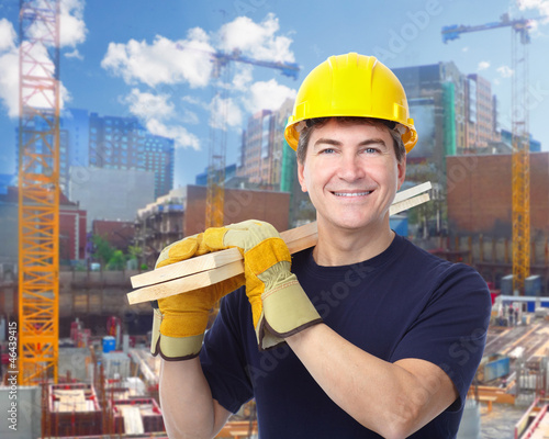 Photo: Construction worker man. Construction worker man.