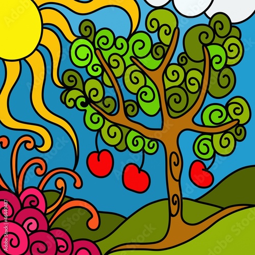Illustration: albero di mele albero di mele