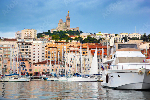 Photo: Marseille, France panorama, famous harbour. Marseille, France panorama, famous harbour.