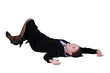 Businesswoman lying on the floor