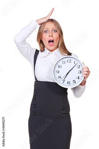 Photo: shocked young businesswoman shocked young businesswoman