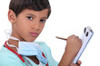 kid disguised as doctor