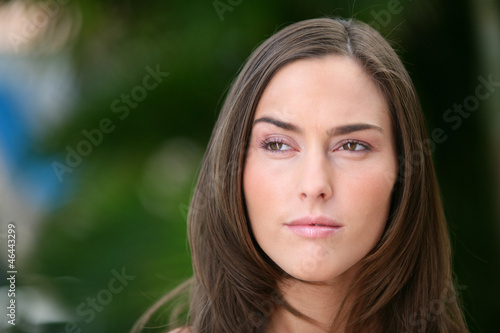 Photo: Portrait of serene brown-haired woman Portrait of serene brown-haired woman