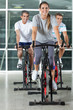 Photo: Friends On Exercise Bikes Friends On Exercise Bikes