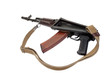 kalashnikov rifle ak74 isolated on a white background