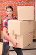 portrait of a woman moving