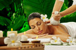 portrait of young beautiful woman in spa environment