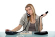 Overworked receptionist