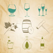 Set of wine items