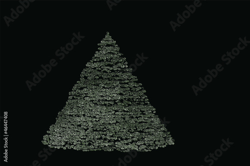 Vector: Editable Christmas Design Element - Wintry Fir-Tree Editable Christmas Design Element - Wintry Fir-Tree