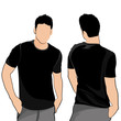 T-shirt men back and front