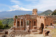 Taormina, Teatro Greco, with Etna