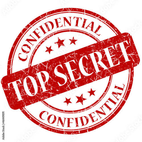 Illustration: Top secret stamp Top secret stamp