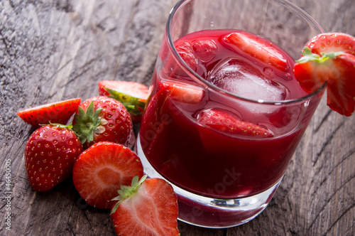 Photo: Glass with Liqueur and fresh fruits Glass with Liqueur and fresh fruits