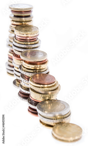 Photo: Stacked Money isolated on white Stacked Money isolated on white
