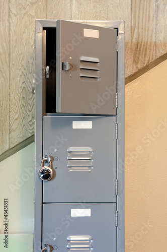Photo: Locker room doors with a lock Locker room doors with a lock