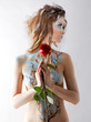 model with skew bodyart