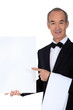 portrait of senior waiter