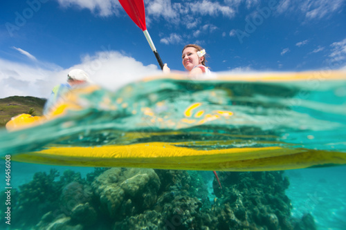 Photo: Mother and son kayaking Mother and son kayaking