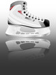 Ice hockey skate illustration mirrored on gradient background