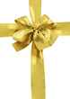 ruban doré noeud cadeau