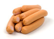 Sausages isolated on white background.