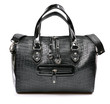 Black female bag isolated over white