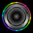 Vector colorful background with Sound Speaker